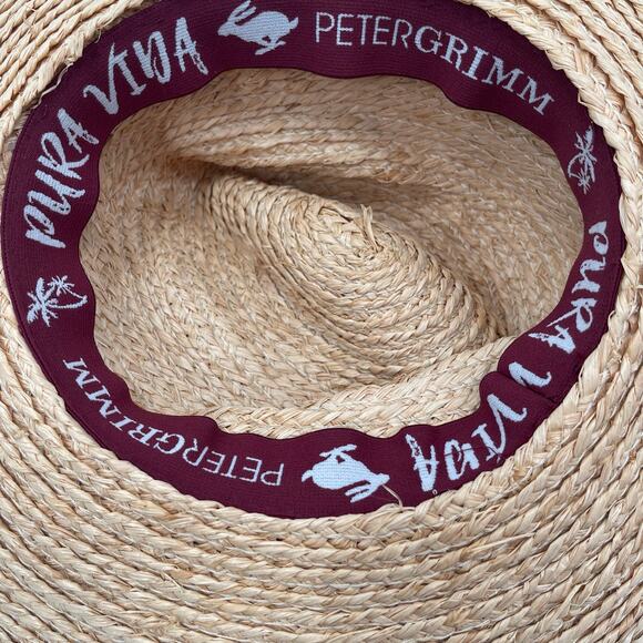 PETER GRIMM Straw Hat Raffia One Size Beaded Tassels Pura Vida Crushable Pack main image 10